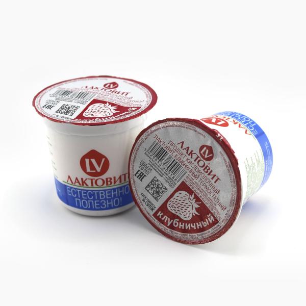 Лактовит клубничный без змж 150гр стакан